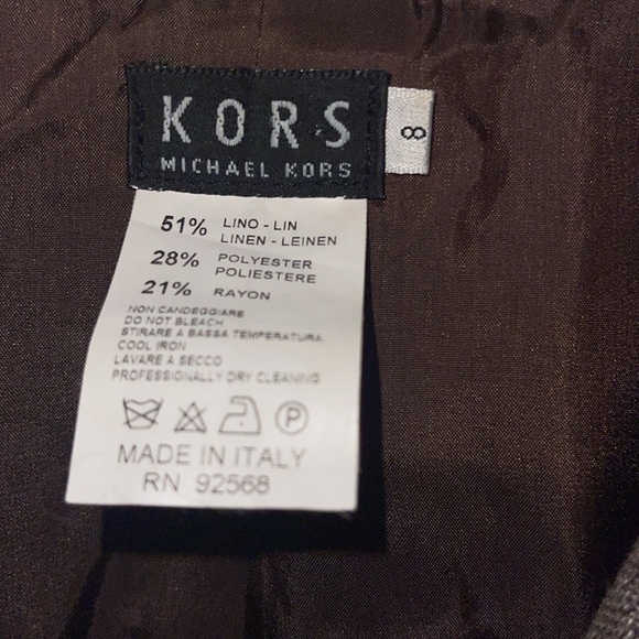 MICHAEL KORS Linen Jacket Blazer - size 8 - Made in Italy. N - Picture 4 of 6